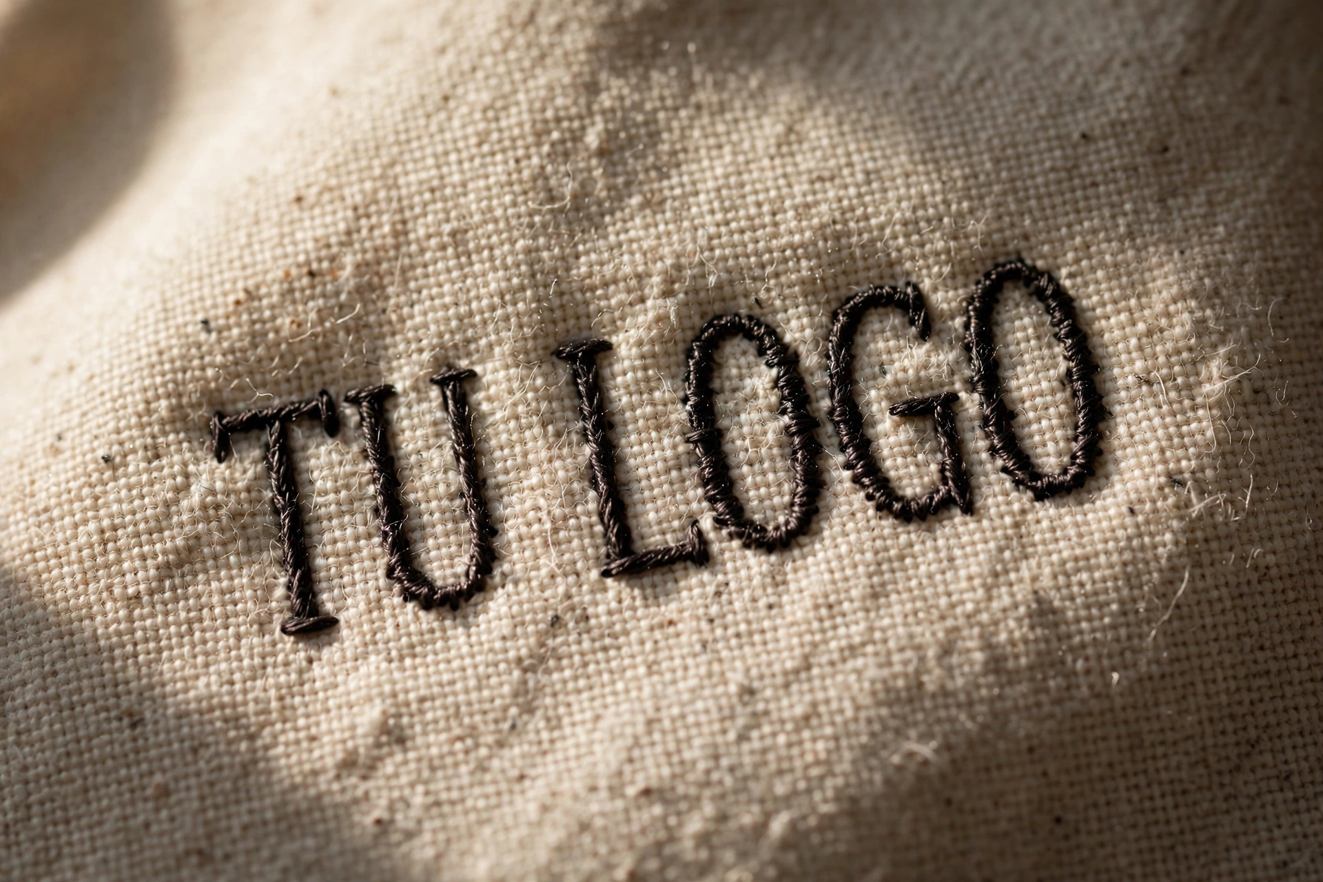 Visualización de acabado: bordado con ejemplo de personalización en textil