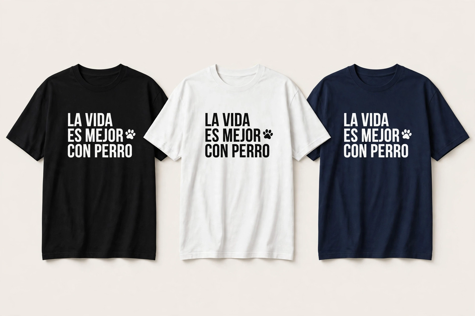 Ejemplo de camiseta personalizada con frase y perro