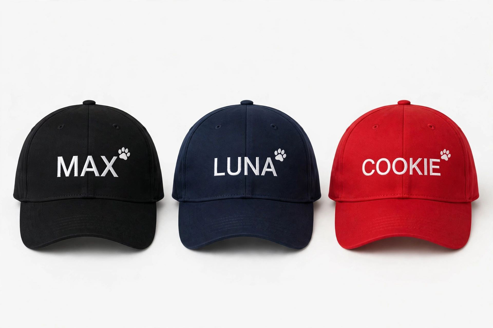 Ejemplo de gorras personalizadas con nombre