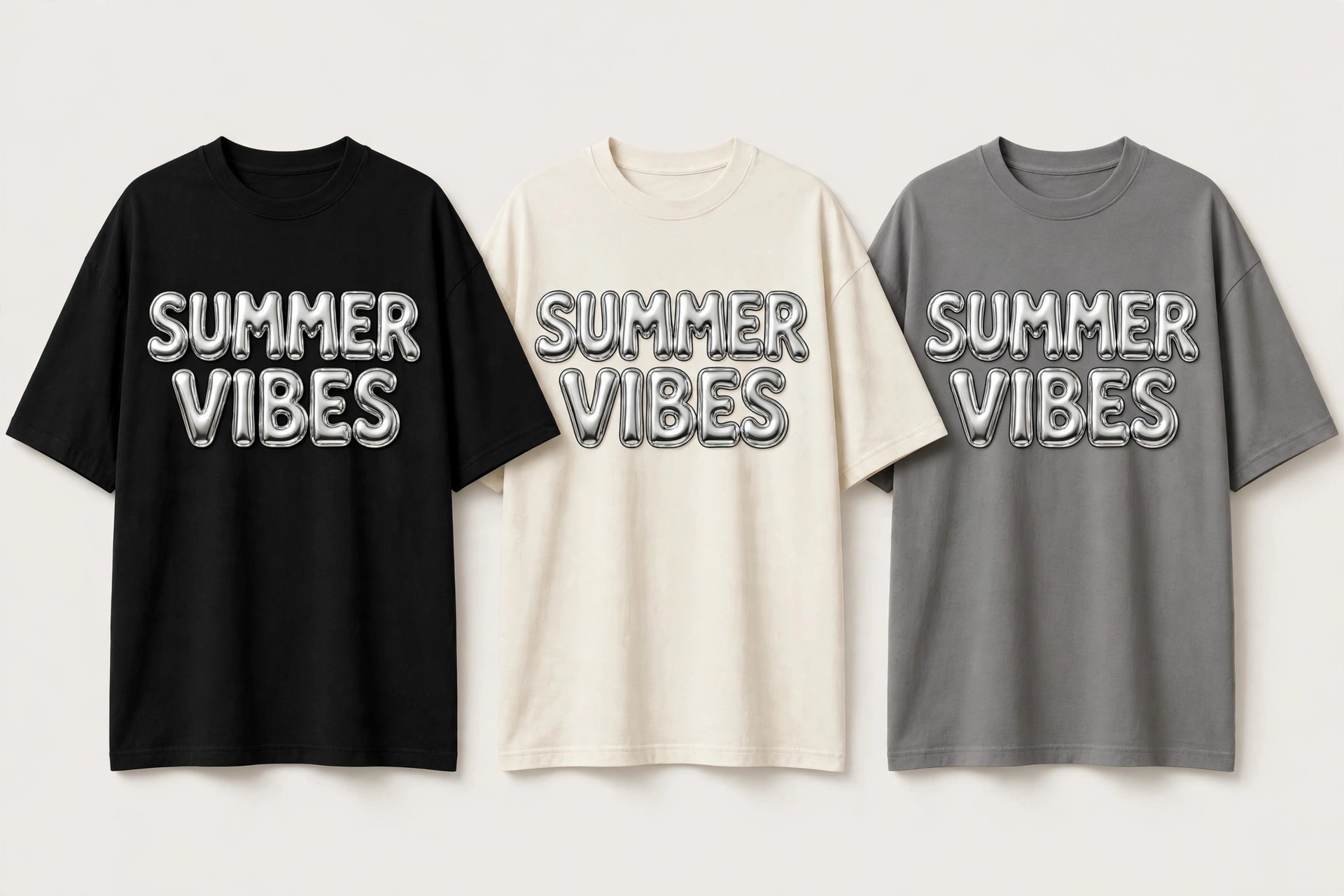 Ejemplo de camiseta oversize personalizada de verano